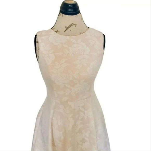 Forever 21 Dress Size Medium Sleeveless Fit Flared Floral Knit lace Festival - Picture 3 of 12